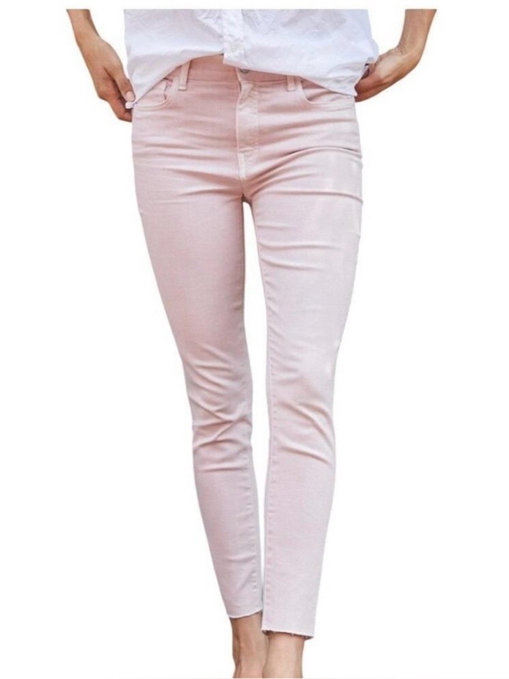 Frank & Eileen Sligo Skinny Jean Raw Hem Pink Size 31